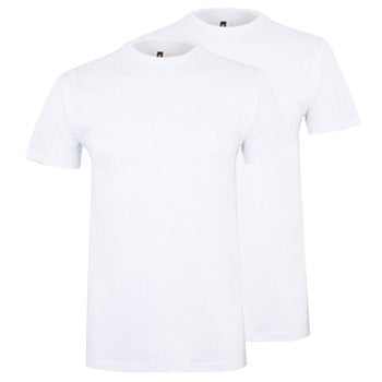 T-Shirt Criança Algodão 155g Branco Tamanho 3/4 Pack 2un