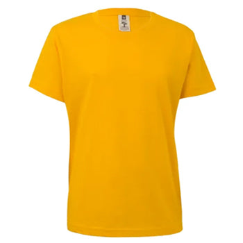 T-Shirt Criança Algodão 155g Amarelo Tamanho 5/6