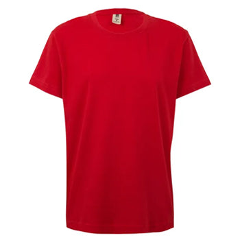 T-Shirt Criança Algodão 155g Vermelho Tamanho 9/11