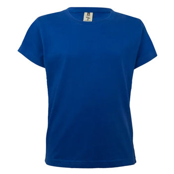 T-Shirt Criança Algodão 155g Azul Índigo Tamanho 3/4