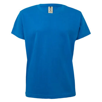 T-Shirt Criança Algodão 155g Azul Turquesa Tamanho 9/11