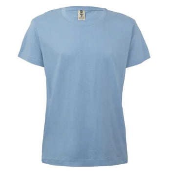 T-Shirt Criança Algodão 155g Azul Fog Tamanho 7/8