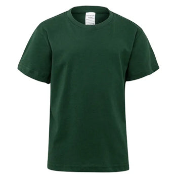 T-Shirt Criança Algodão 155g Verde Garrafa Tamanho 1/2
