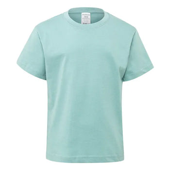T-Shirt Criança Algodão 155g Verde Pastel Tamanho 12/14
