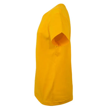 T-Shirt Criança Algodão 155g Amarelo Tamanho 5/6 Pack 2un