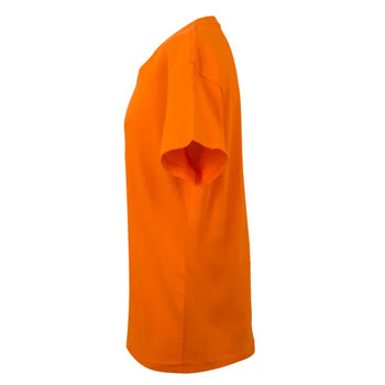 T-Shirt Criança Algodão 155g Laranja Tamanho 1/2 Pack 2un