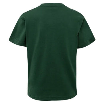 T-Shirt Criança Algodão 155g Verde Garrafa Tam 12/14 Pack2