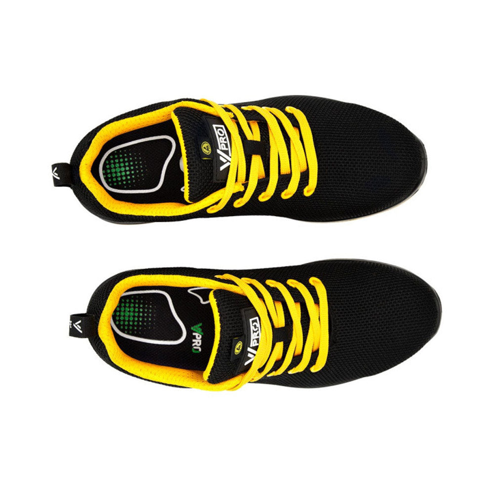 Sapatos Segurança Tamanho 46 Baixo S1P ESD SRC Preto/Amarelo