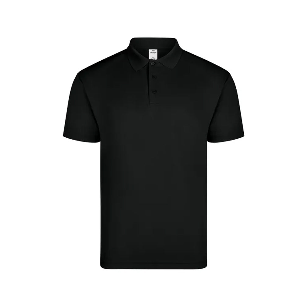 Polo Adulto Manga Curta CoolPass 160g Preto Tamanho M