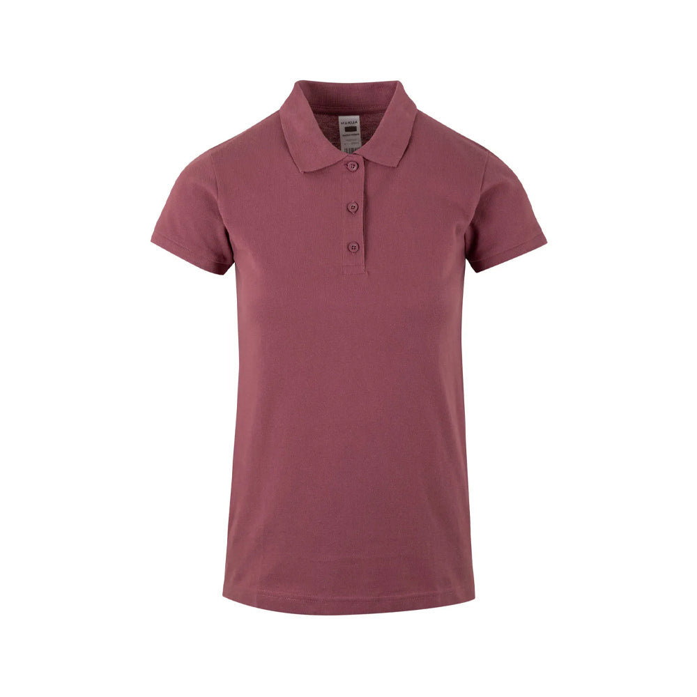 Polo Mulher Manga Curta Algodão 210g Uva Tamanho L