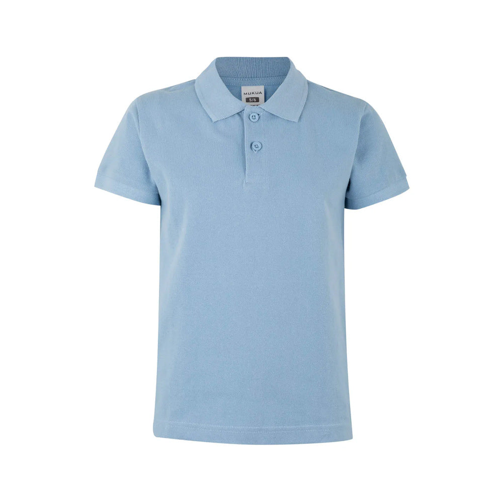 Polo Criança Manga Curta Algodão 210g Azul Claro Tam. 9/11