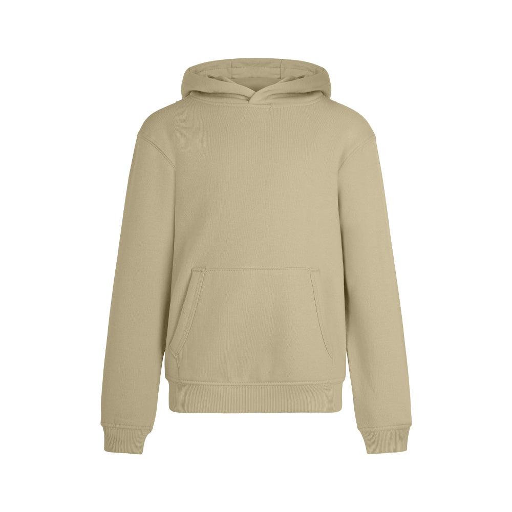 Sweatshirt Kids Algodão 270g Com Capuz Beje Tamanho 12/14
