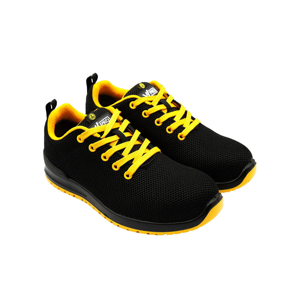Sapatos Segurança Tamanho 44 Baixo S1P ESD SRC Preto/Amarelo