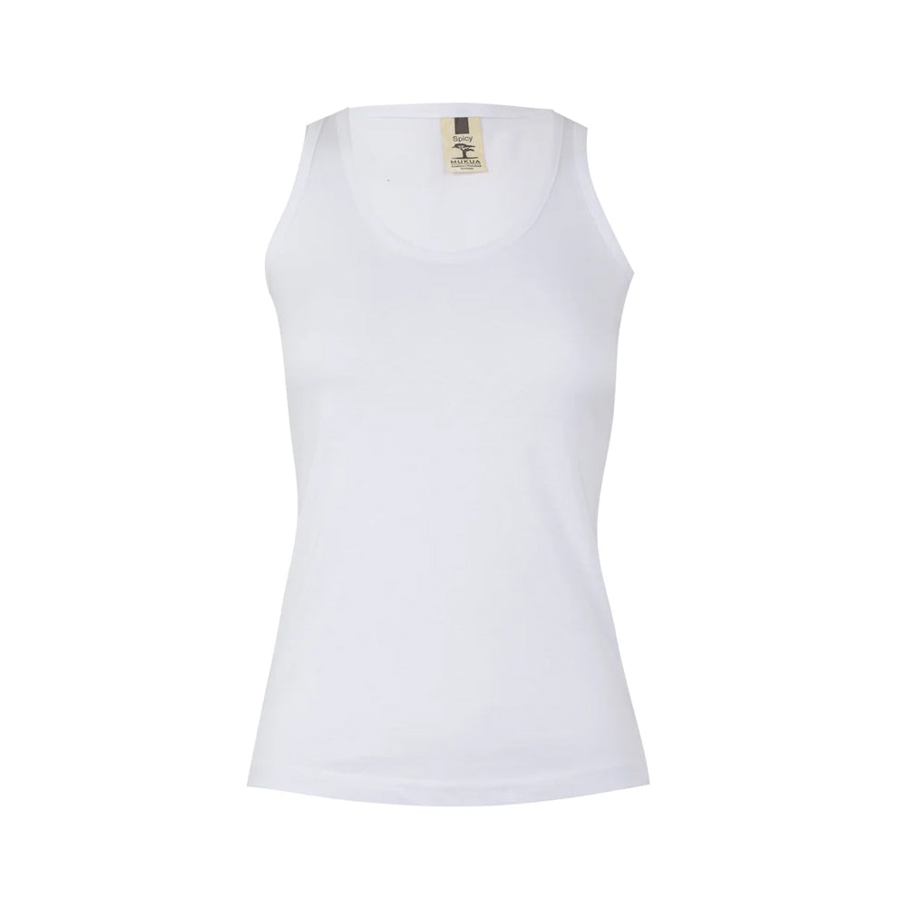 Top Alças Mulher 100% Algodão RingSpun 155g Branco Tam.L