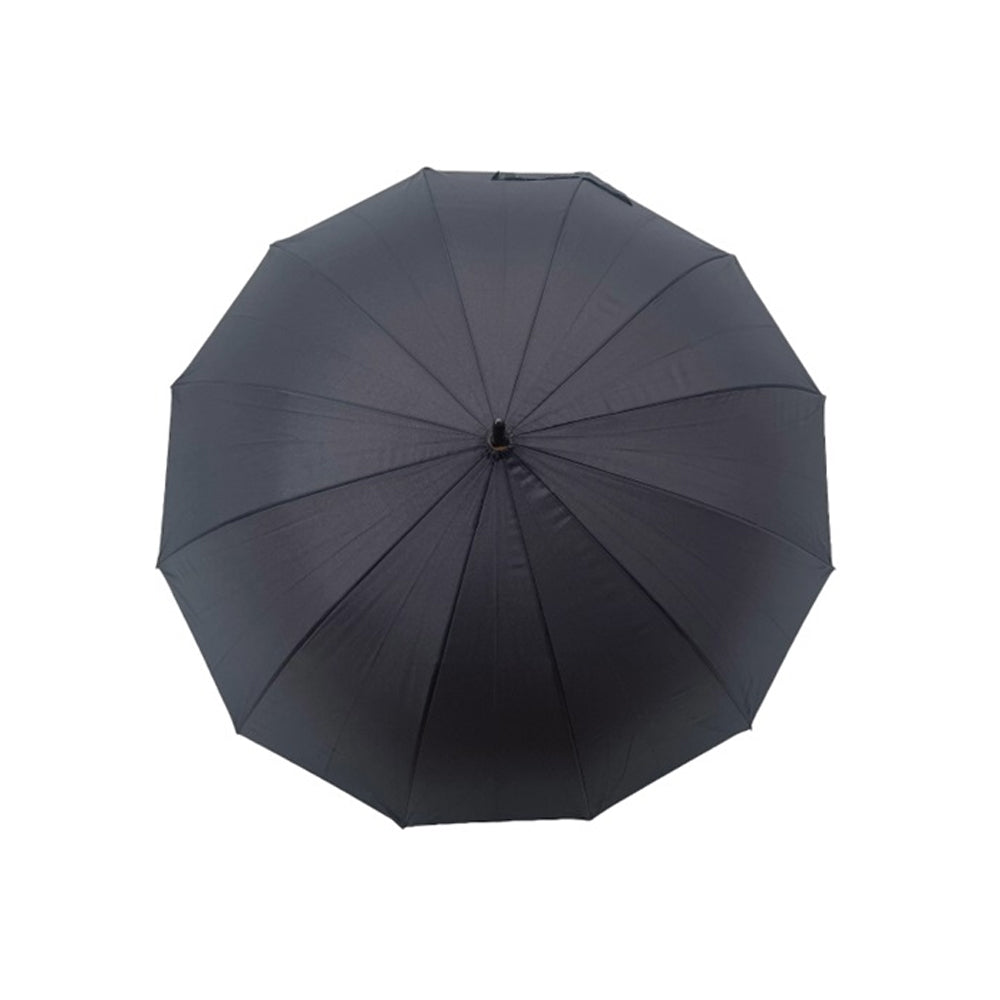 Guarda-Chuva Automático 12 Varas Preto Cabo de Borracha