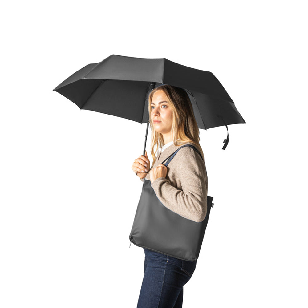 Guarda-Chuva Com Saco de Compras Preto