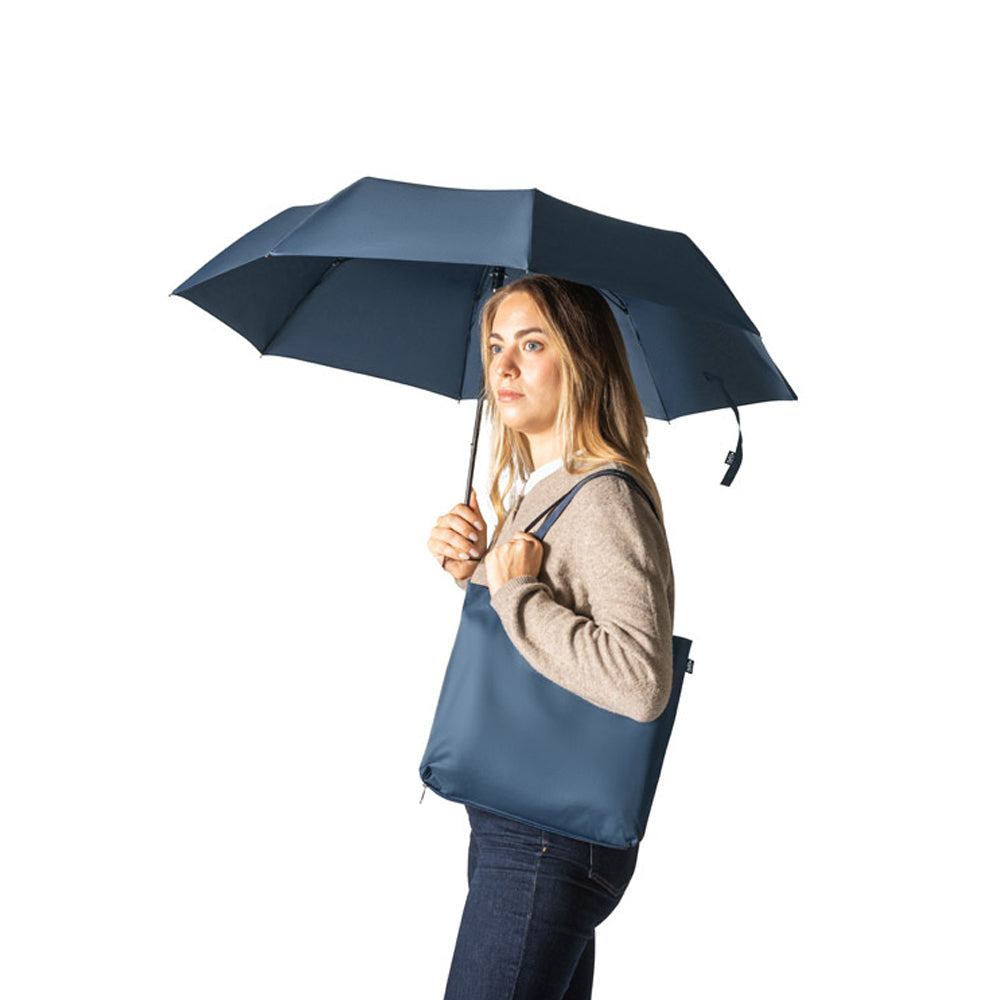 Guarda-Chuva Com Saco de Compras Azul
