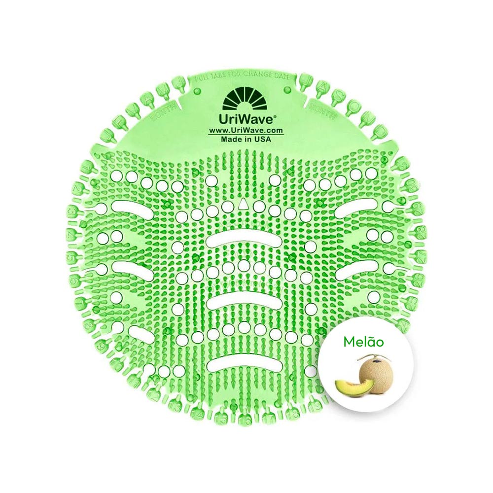 Tapete Desinfetante Urinol Uriwave Cucumber Melon Verde
