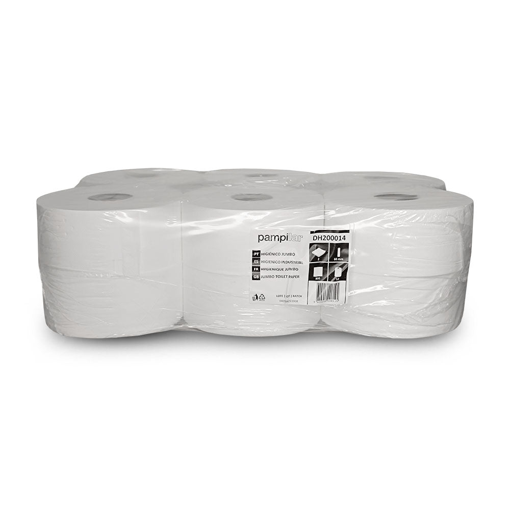 Papel Higiénico (Jumbo) 180mts 2Fls 15g Pampilar 12un