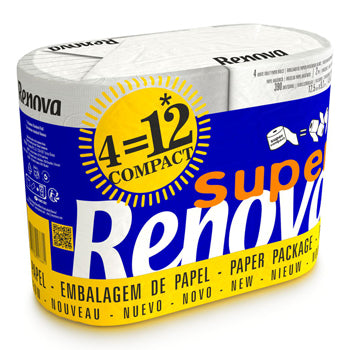 Papel Higiénico Doméstico 44,9mts 2Fls Renova 4 Rolos (4=12)