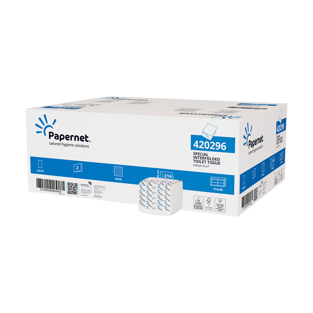 Papel Higiénico Folha/Folha Papernet 21x9,8cm 221x40=8560un