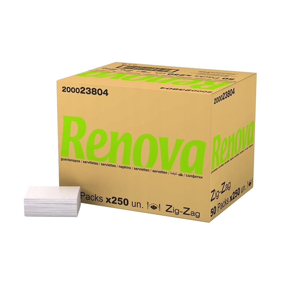 Guardanapos Bar 14x15 2Fls Renova Zig-Zag 50x250=12500un