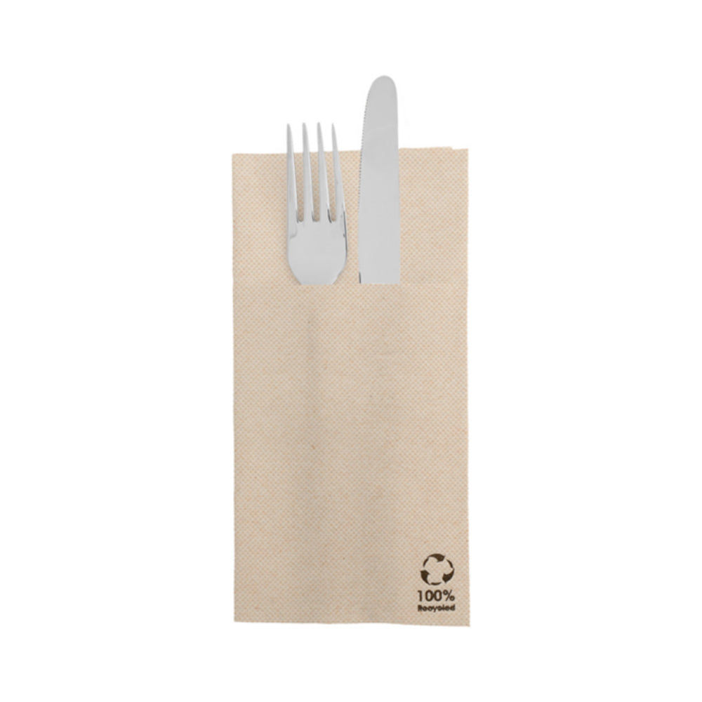 Guardanapos Porta-Talheres 39x40 Natural Reciclado 50un