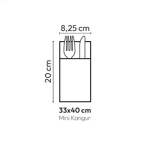 Guardanapos Porta-Talheres 33x40 Branco Airlaid 50un