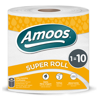 Rolo Multiusos 070mx22cm 38g 2Fls AMOOS Super Roll 1un