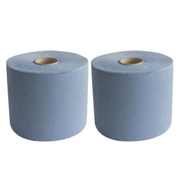 Rolo Toalhas Mão Azul 400mtsx23cm 2Fls 2 Rolos