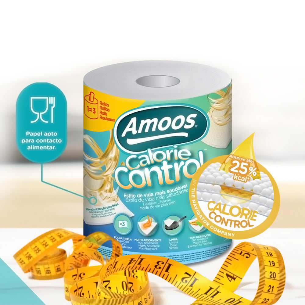 Rolo Multiusos 026mx20,7cm 58g 3Fls AMOOS Calorie 1un