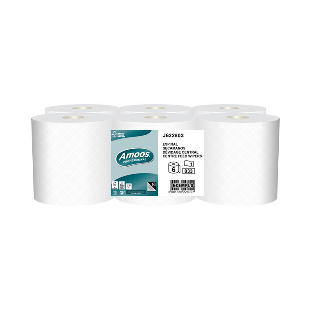 Rolo Espiral 280mx19,2cm 23g 1Fl Amoos Picotado 6un