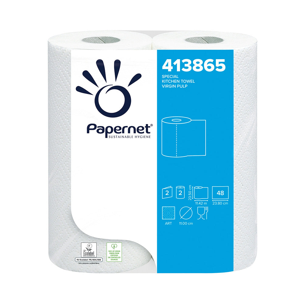 Rolo Cozinha 11,42mx23,5cm 21g 2Fls PAPERNET Picotado 2un