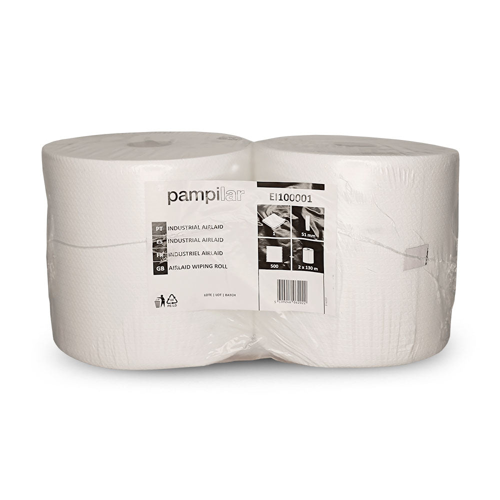 Rolo Pano Limpeza TNT/AirLaid 130mx23,5cm  1Fl s-Pack 2 un