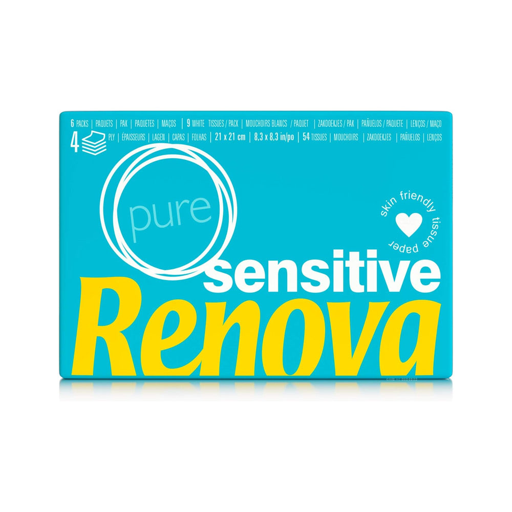 Lenços Papel de Bolso Renova Sensitive 6 Pacotes c/9 Lenços