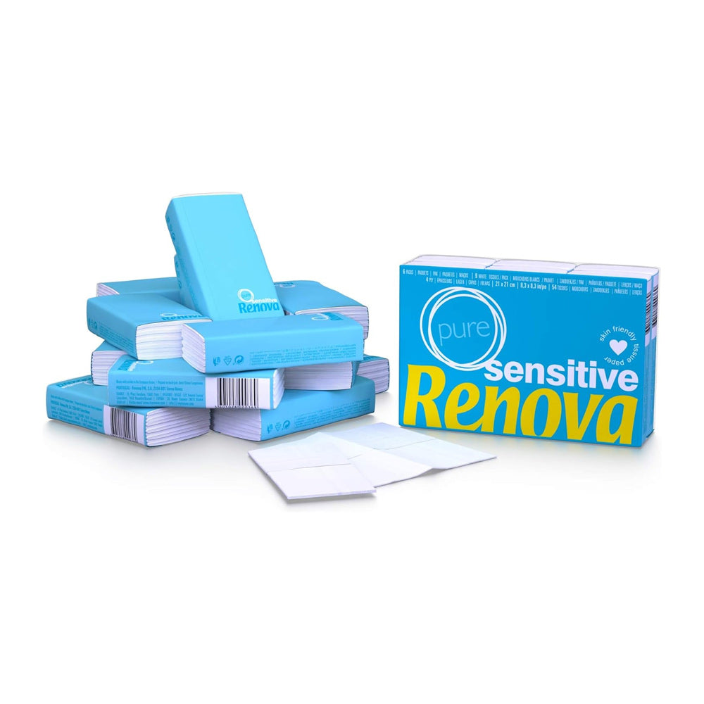 Lenços Papel de Bolso Renova Sensitive 6 Pacotes c/9 Lenços