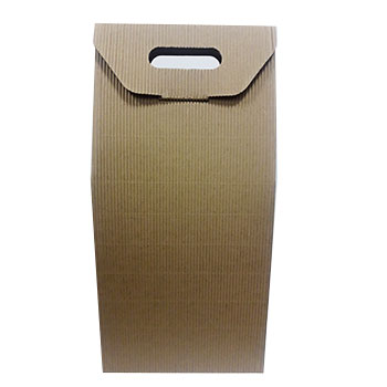 Caixa Cartão 200x100x410mm p/2 Garrafas Vinho Kraft