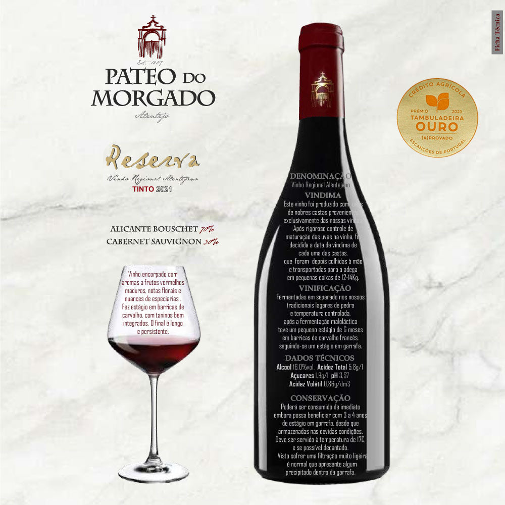 Vinho Tinto Pateo do Morgado Reserva 2021 750ml