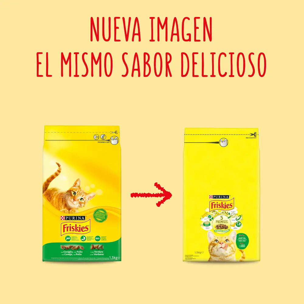 Alimento Seco para Gato Friskies Carne/Legumes Adulto 1,5Kg