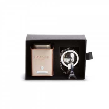 Caixa Coffret Chá Verde Lata + Infusor Miss Dammann
