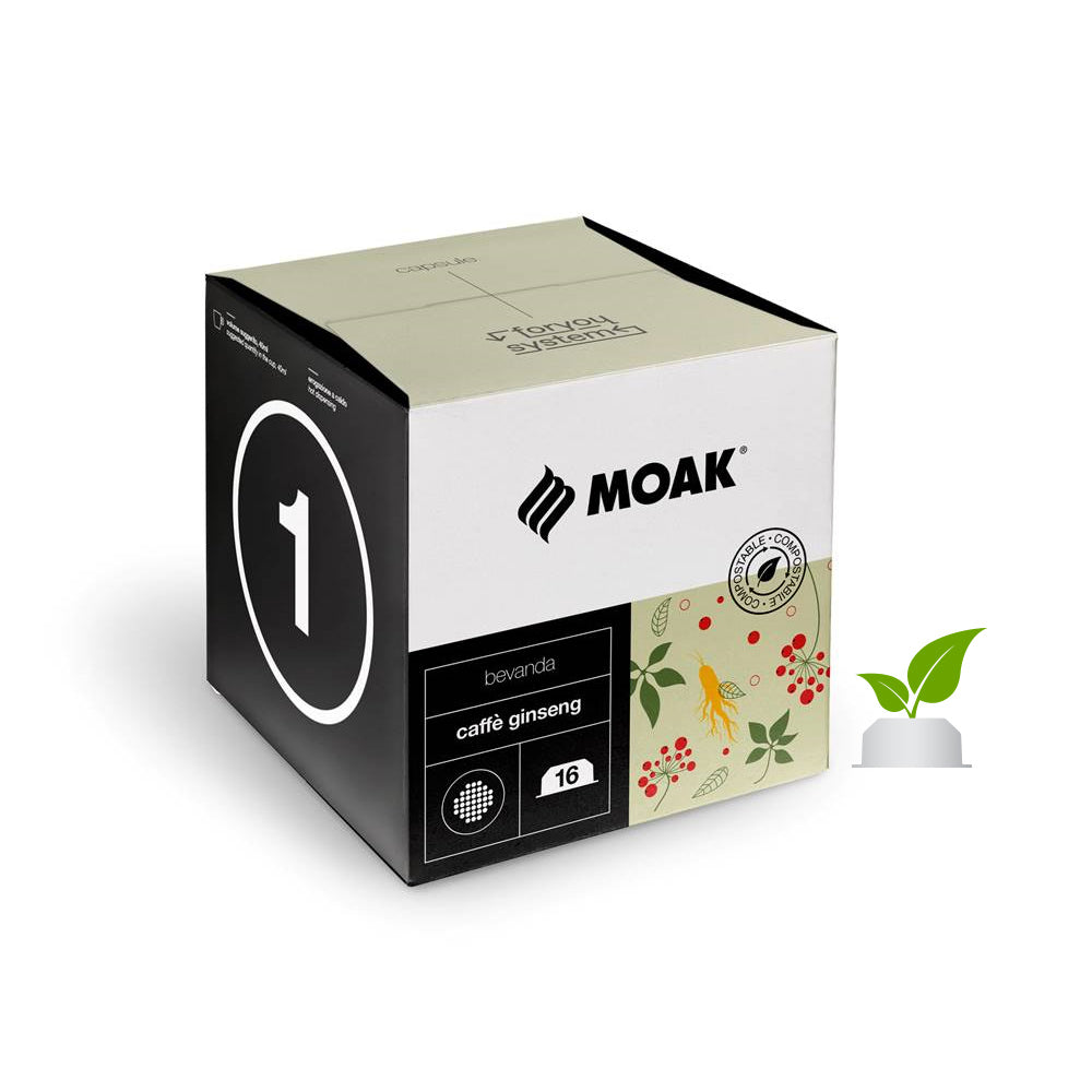Café Cápsulas ForYou Compostável MOAK Ginseng 16un