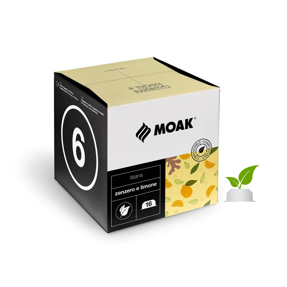 Chá Cápsulas ForYou Compostável Gengibre e Limão 16un