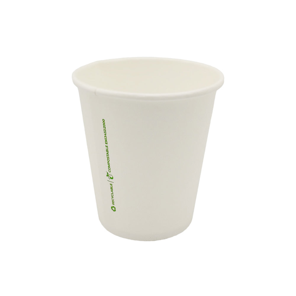 Copos 210ml Papel 7oz Plastic Free Branco 50un