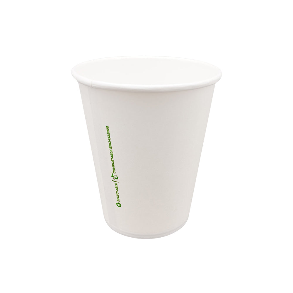 Copos 237ml Papel 8oz Plastic Free Branco 50un
