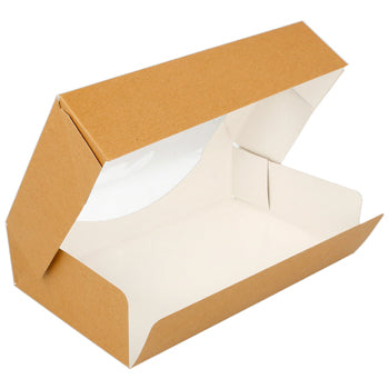 Caixa Cartão Kraft c/Janela Sushi 20x12x4,5cm 50un