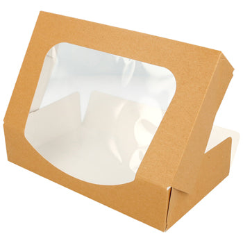 Caixa Cartão Kraft c/Janela Sushi 20x12x4,5cm 50un