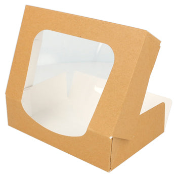 Caixa Cartão Kraft c/Janela Sushi 17,5x12x4,5cm 50un