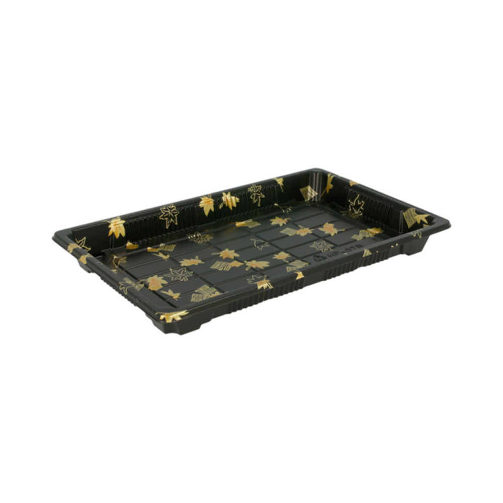 Caixa Plástico Sushi c/ Tampa 17x12,3x4,5cm Preto 50un