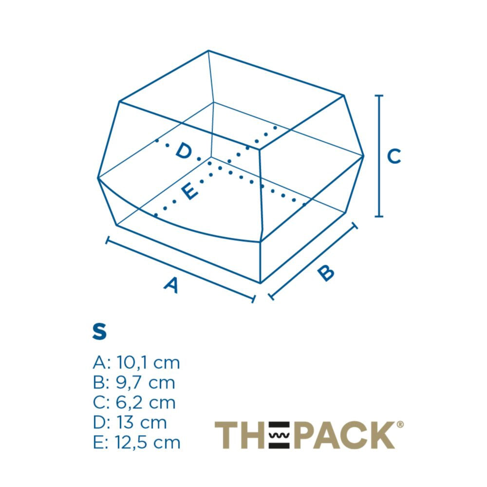 Caixa Hamburguer THEPACK 6,2x12,5x13cm Natural 50un