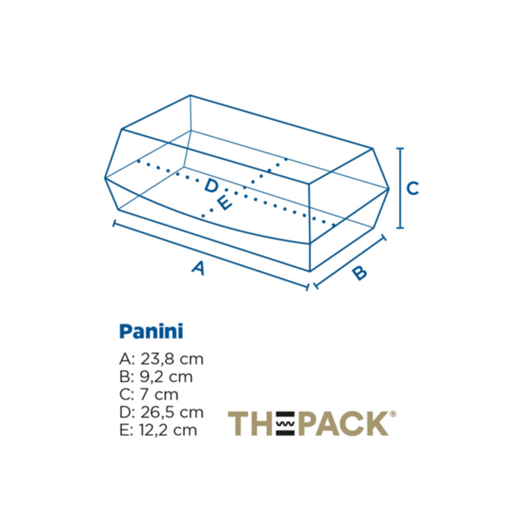 Caixa Panini THEPACK 7x12,2x26,5cm Natural 50un